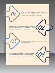 Image showing Arrow binding clip infographic with sample text