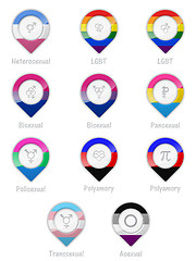 Image showing Sexual orientation symbols and flags