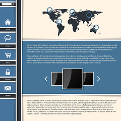 Image showing Cool blue website template design