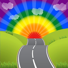 Image showing Road to a bursting gay lesbian sky