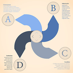 Image showing Infographic design with four arrows