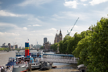 Image showing Houses of Parliament and Westminster bridge