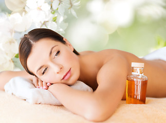 Image showing happy woman in beauty spa