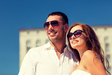 Image showing smiling couple in city