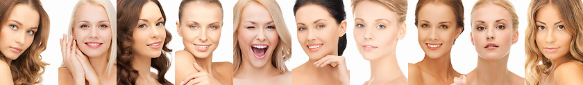 Image showing collage of many happy women faces