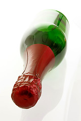 Image showing Green wine bottle