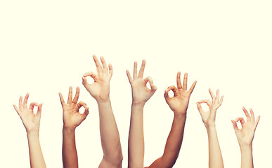 Image showing human hands showing ok sign