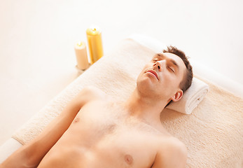 Image showing man in spa