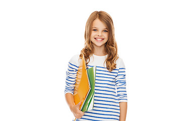 Image showing child holding colorful folders