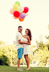 Image showing smiling couple in city