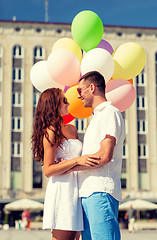 Image showing smiling couple in city