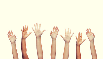 Image showing human hands waving hands