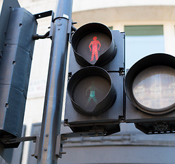 Image showing red pedestrian traffic lights