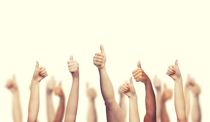 Image showing human hands showing thumbs up