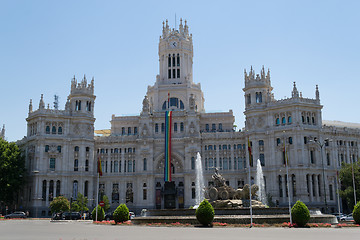 Image showing Madrid city hall during the gay pride