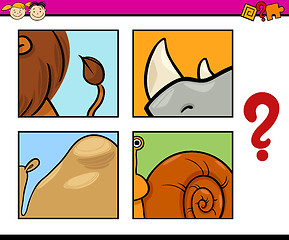 Image showing animal puzzle preschool game