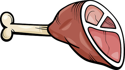 Image showing ham meat cartoon clip art
