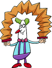 Image showing circus clown cartoon illustration