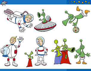 Image showing alien cartoon characters set