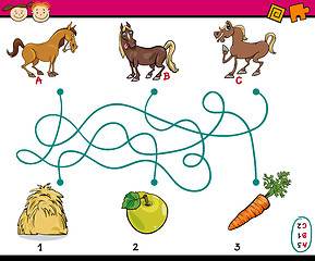 Image showing paths or maze cartoon task