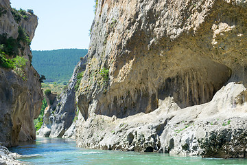 Image showing Lumbier gorge and Irati river