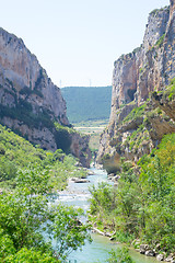 Image showing Panoramic of Lumbier gorge