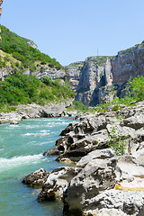 Image showing Rapids in lumbier gorge