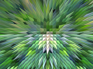 Image showing green abstract background with sharp thorns