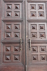 Image showing massive church doors