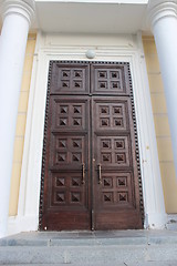 Image showing massive church doors