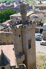 Image showing Pinnacle of the corner tower in Olite