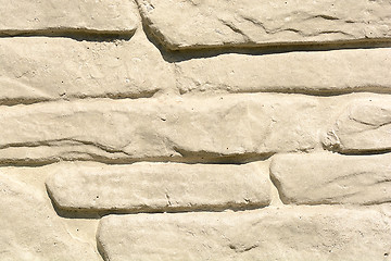 Image showing Elegant stone wall from small square parts