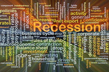 Image showing Recession background concept glowing