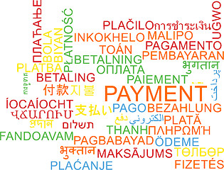 Image showing Payment multilanguage wordcloud background concept