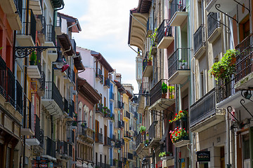 Image showing Balconies at San Anton street in Pamplona