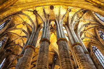 Image showing Gothic church interior