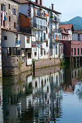 Image showing Elizondo reflected in the Baztan river