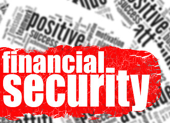 Image showing Word cloud financial security