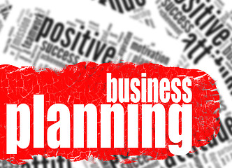 Image showing Word cloud business planning