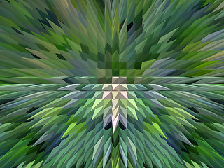 Image showing green abstract background with sharp thorns