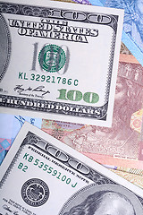 Image showing Ukrainian hryvnia and the american dollars