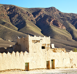 Image showing hill africa in morocco the old contruction         and   histori