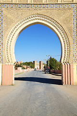 Image showing morocco arch in africa old construction street 