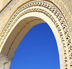 Image showing morocco arch in africa old construction in the blue sky