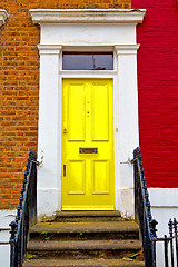 Image showing notting     in london  antique yellow  wall  