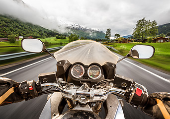 Image showing Biker First-person view