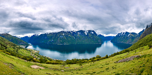 Image showing Panorama Hardanger fjorden