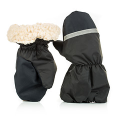 Image showing Children\'s autumn-winter mittens