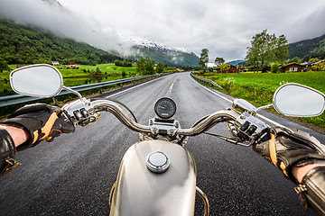 Image showing Biker First-person view