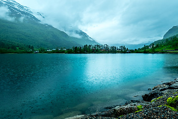 Image showing Rainy landscape of Norway.